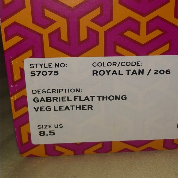 TORY BURCH Gabriel Flat Thong Sandals Veg Leather - Picture 5 of 5